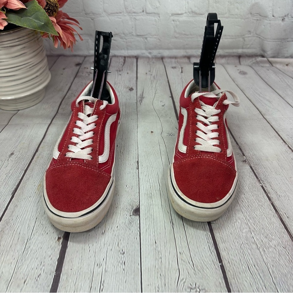 Vans old skool classic suede textile Red Sneakers unisex men 4.5 women 6 - Picture 6 of 7